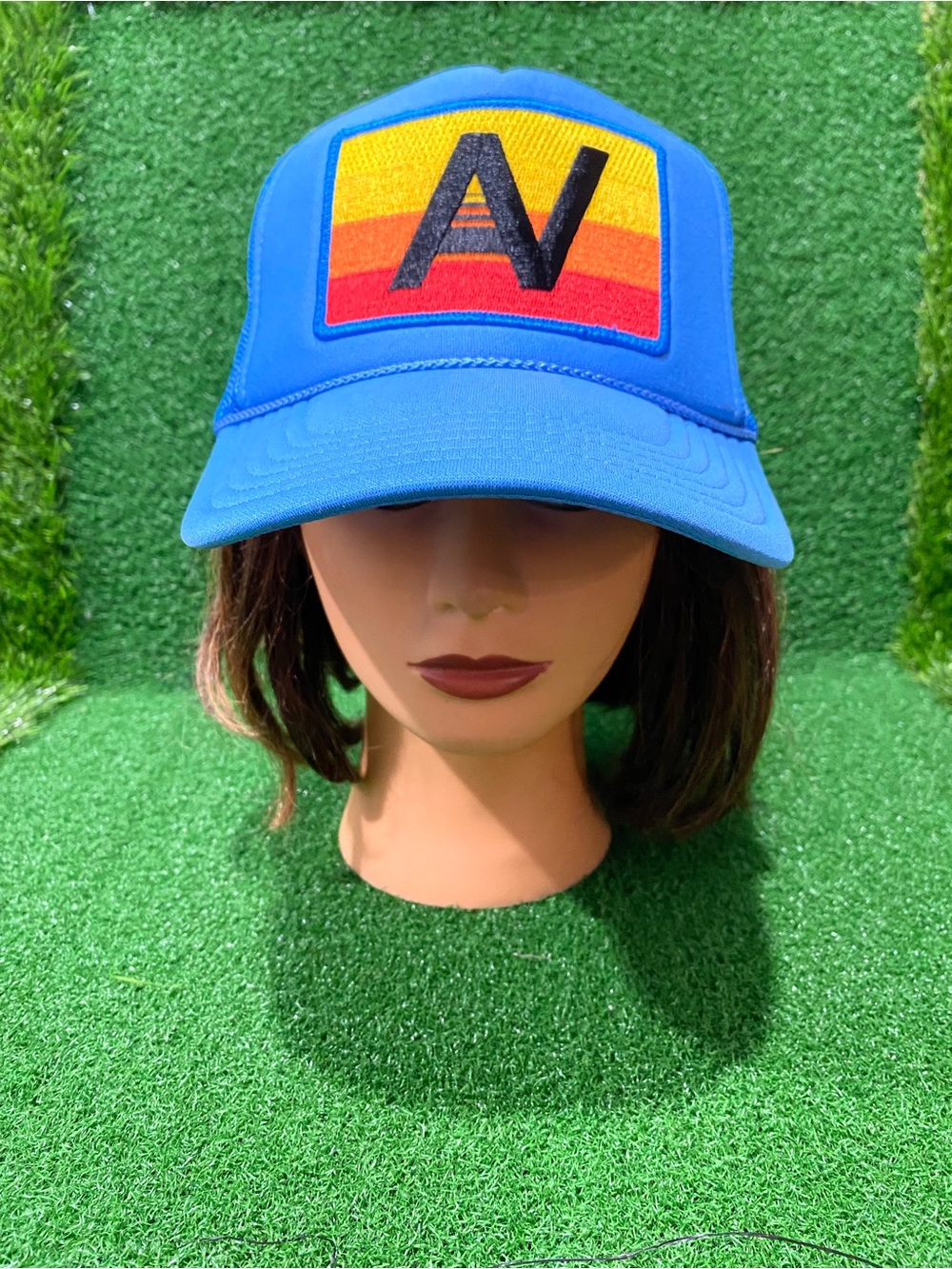 Aviator Nation Logo Rainbow Vintage Trucker Hat
(Sep 026)